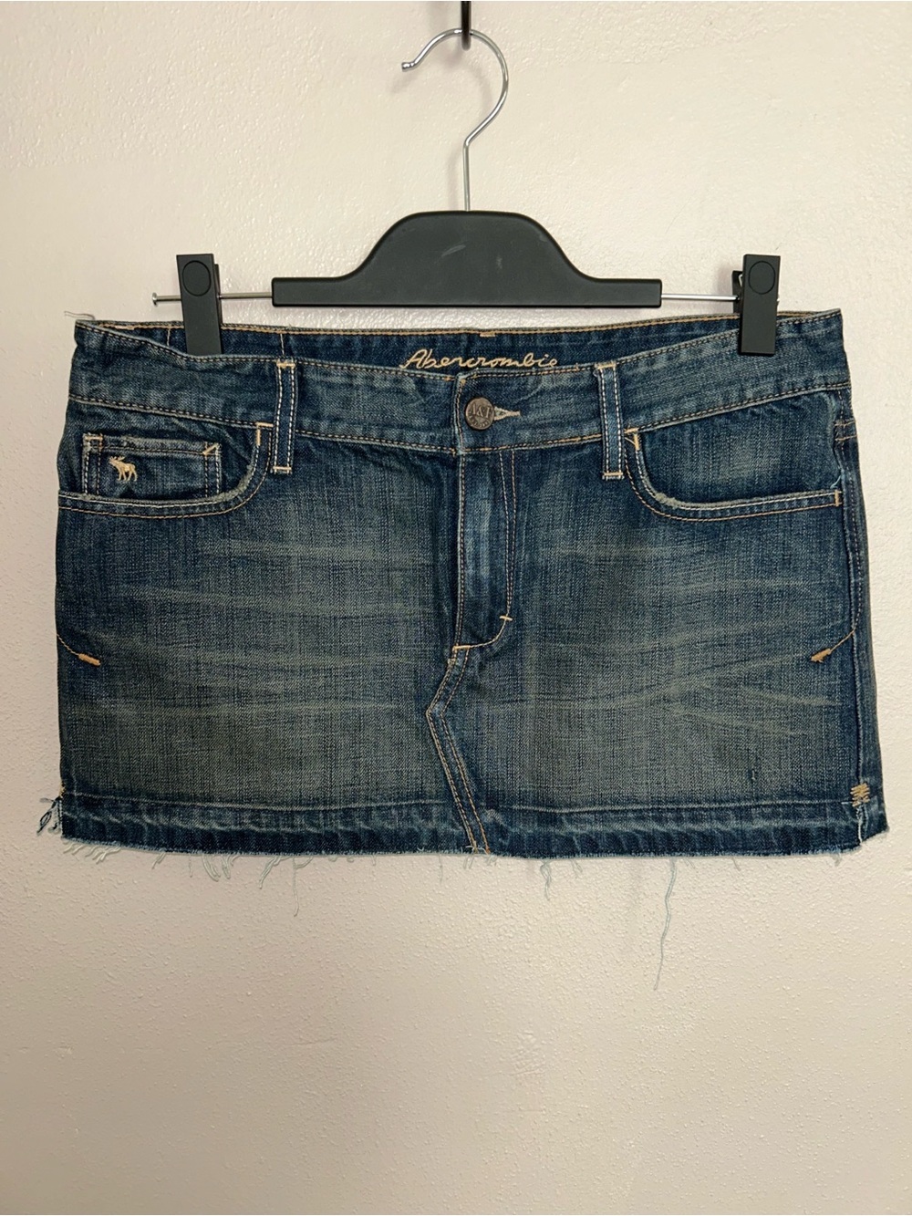Abercrombie & Fitch Dark Blue Denim Mini Skirt